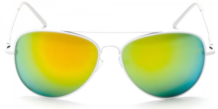 White Frame Aviators with