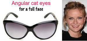 Best cat eye sunglasses for a round, full face shape. Shades by Armani Exchange