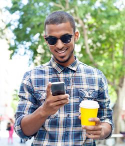 Male wearing sunglasses